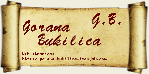 Gorana Bukilica vizit kartica